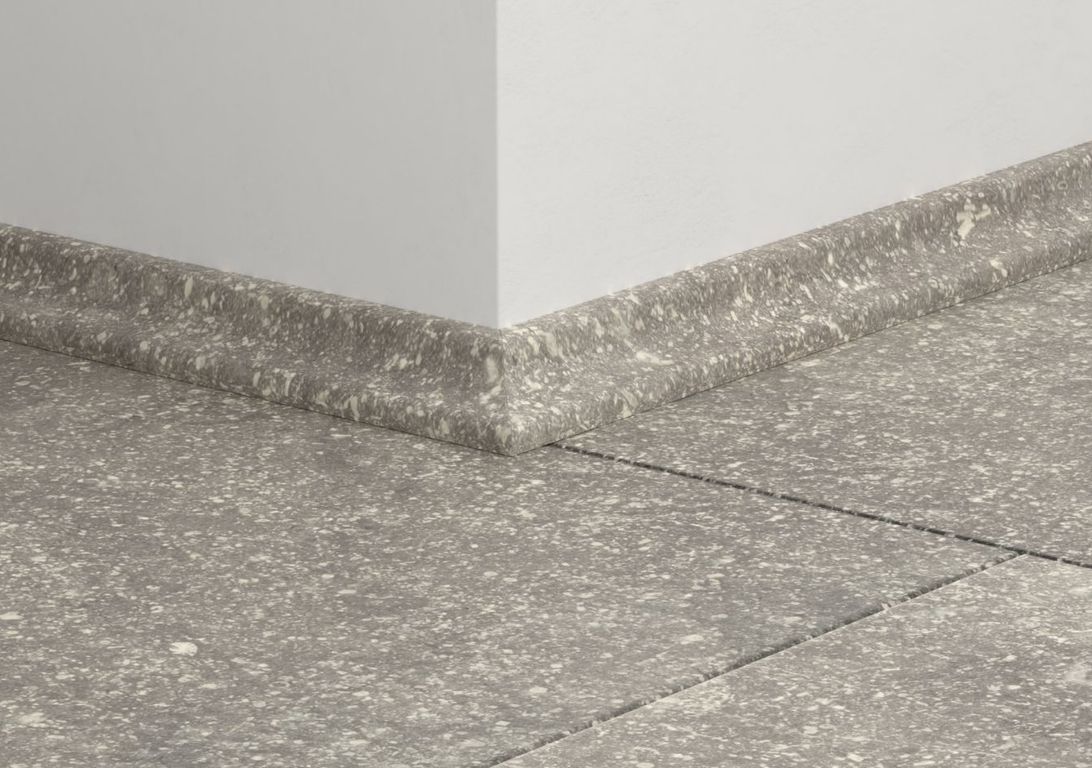 Quart de rond  Quick Step, Mdf, décor Carrelage gris clair, h.1.70 x L. 240.00 cm