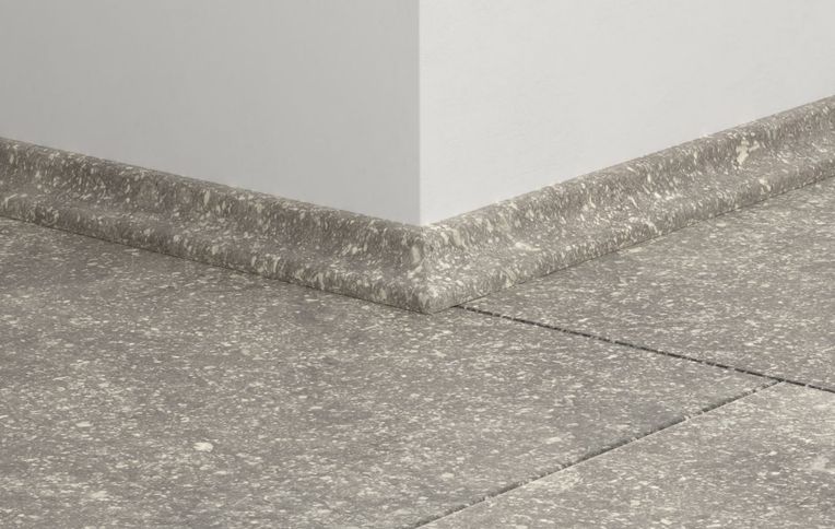 Quart de rond Quick Step, Mdf, décor Carrelage gris clair, h.1.70 x L. 240.00 cm