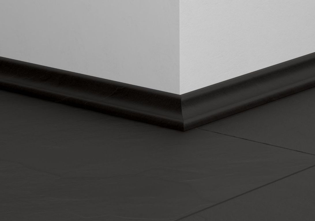 Quart de rond  Quick Step, Mdf, décor Carrelage noir, h.1.70 x L. 240.00 cm