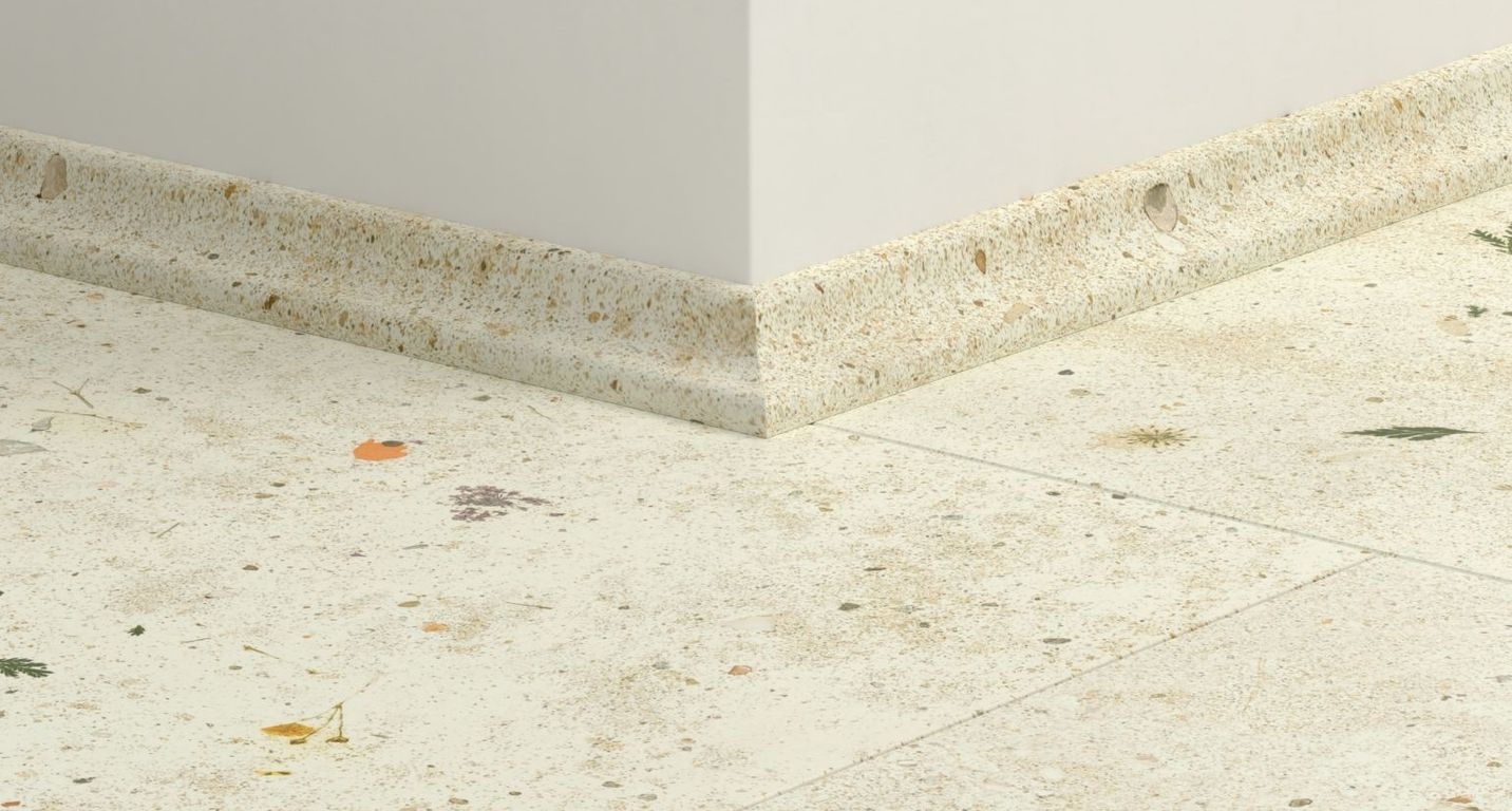 Quart de rond  Quick Step, Mdf, décor Béton beige, h.1.70 x L. 240.00 cm