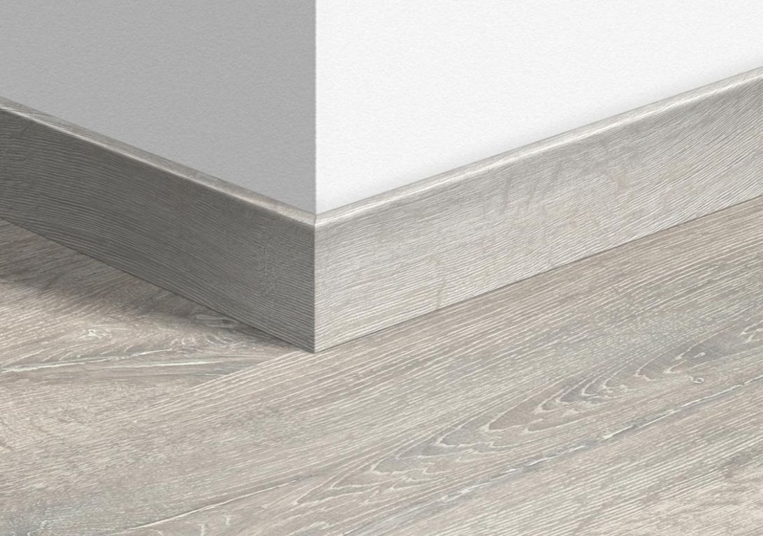 Plinthe  Quick Step, Mdf, décor Bois vieilli patiné blanc, h.5.80 x L. 240.00 cm