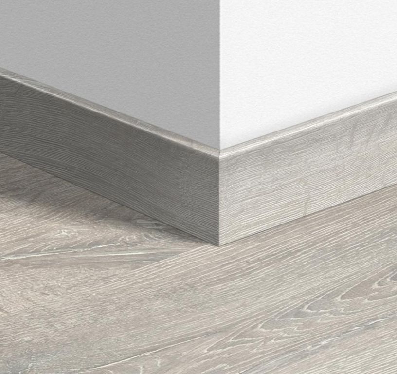 Plinthe  Quick Step, Mdf, décor Bois vieilli patiné blanc, h.5.80 x L. 240.00 cm
