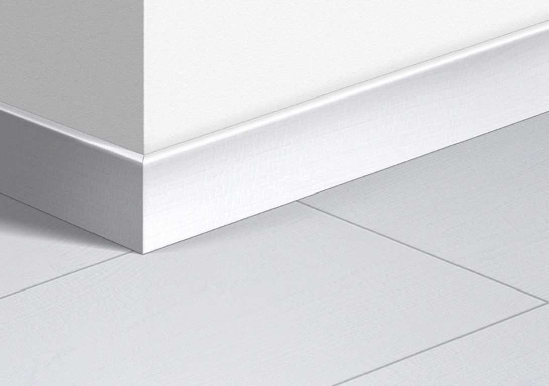 Plinthe  Quick Step, Mdf, décor Bois planches blanches, h.5.80 x L. 240.00 cm