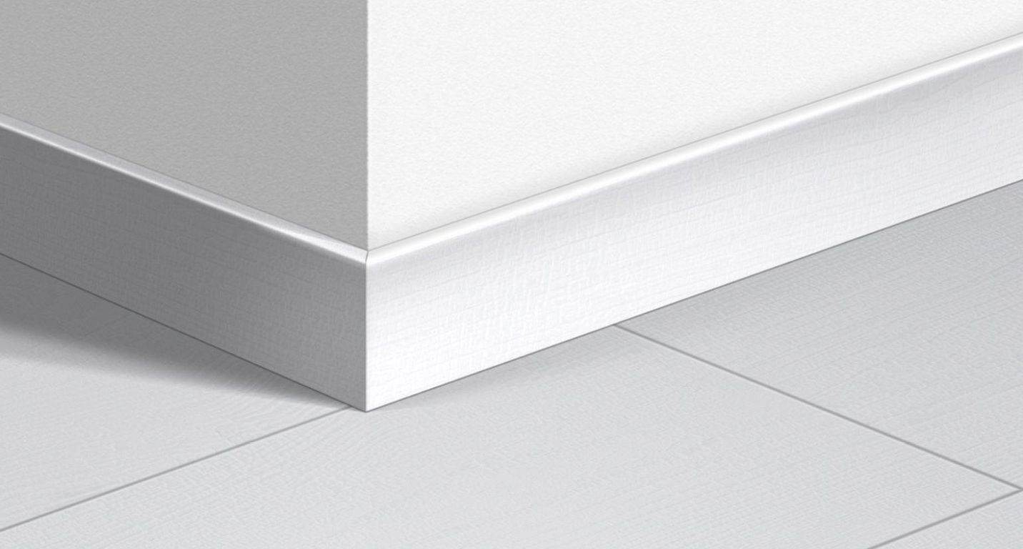 Plinthe  Quick Step, Mdf, décor Bois planches blanches, h.5.80 x L. 240.00 cm