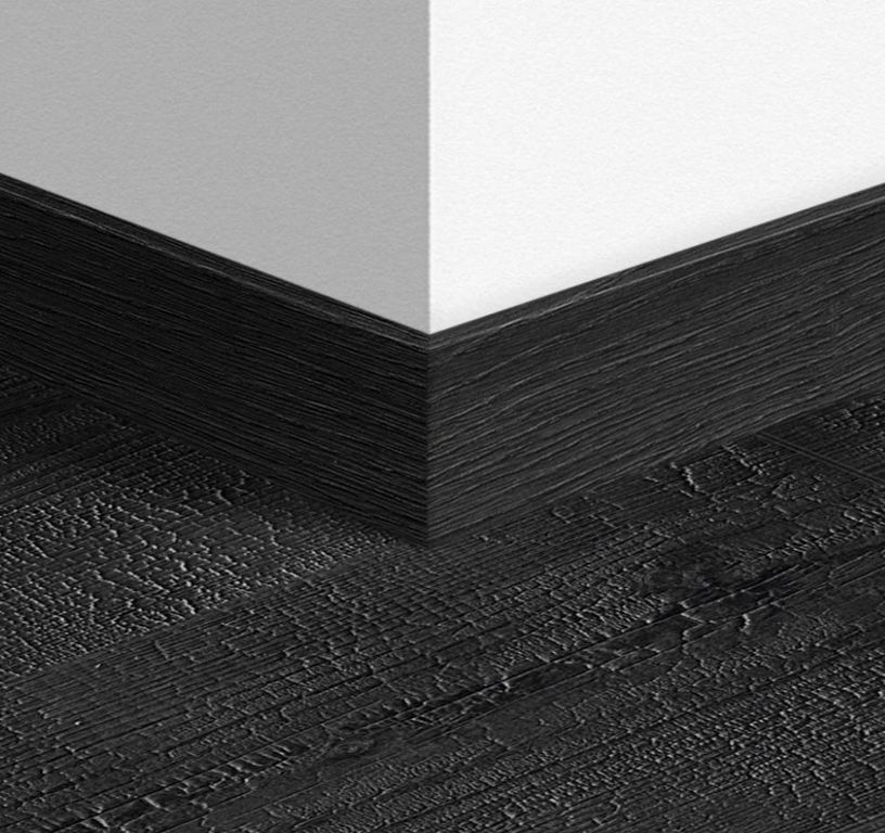 Plinthe  Quick Step, Mdf, décor Bois planches brûlé, h.5.80 x L. 240.00 cm