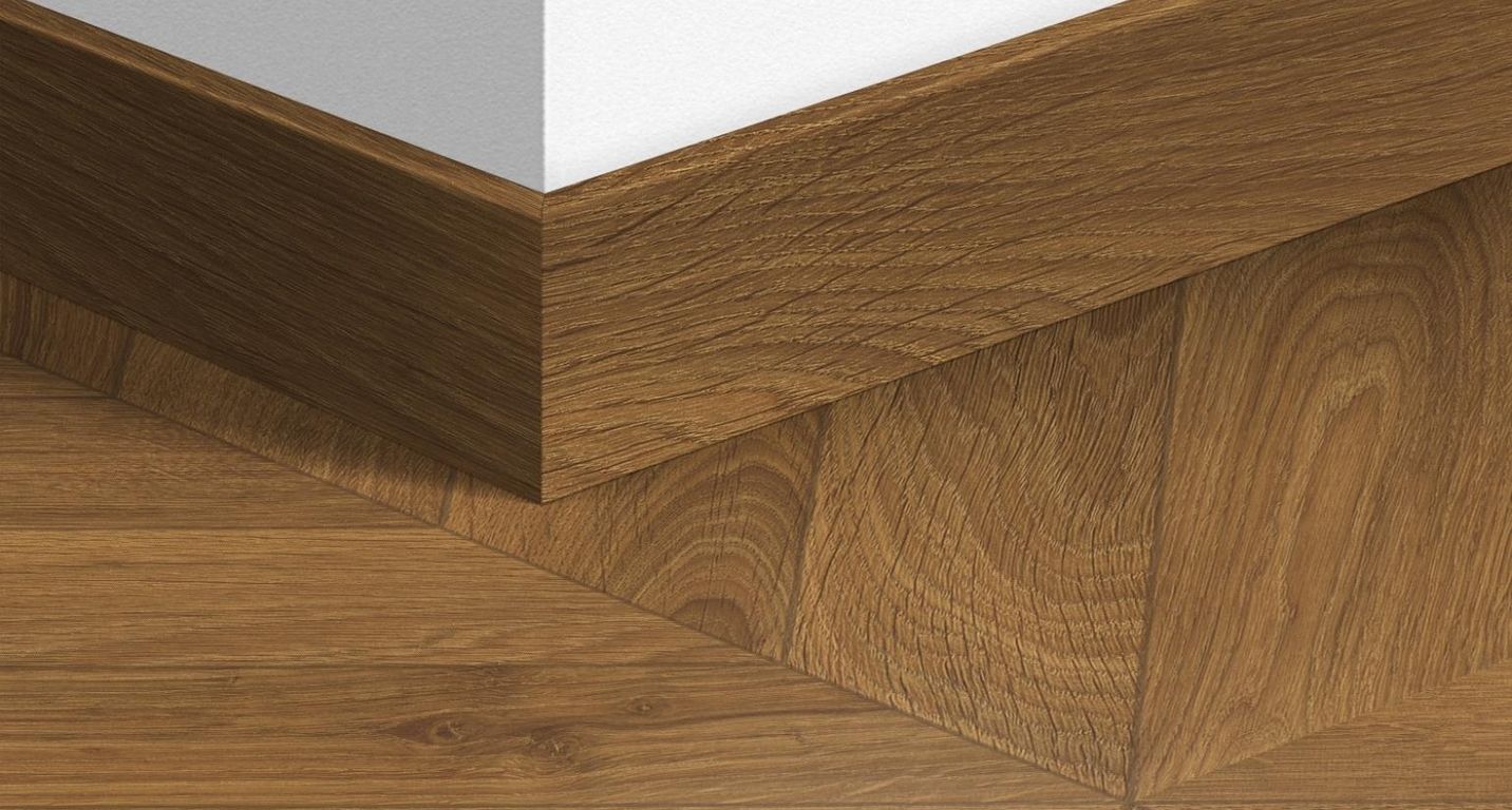 Plinthe  Quick Step, Mdf, décor Bois chevron oak brown, h.5.80 x L. 240.00 cm