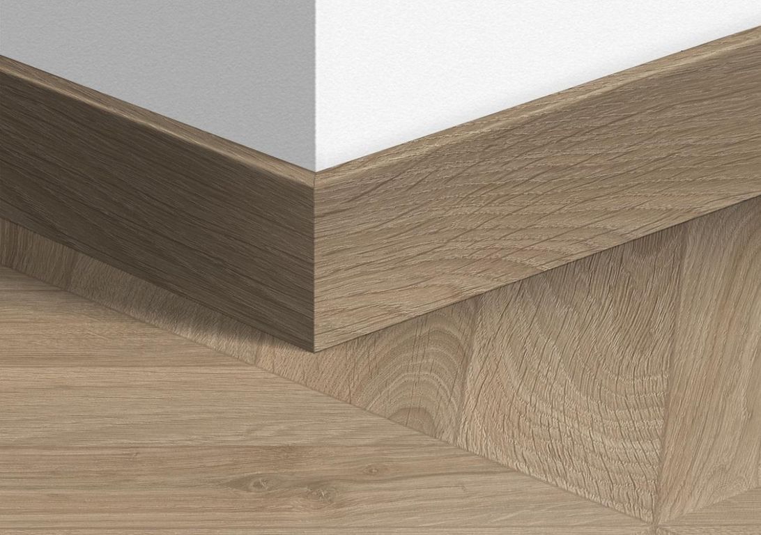 Plinthe  Quick Step, Mdf, décor Bois chevron oak taupe, h.5.80 x L. 240.00 cm