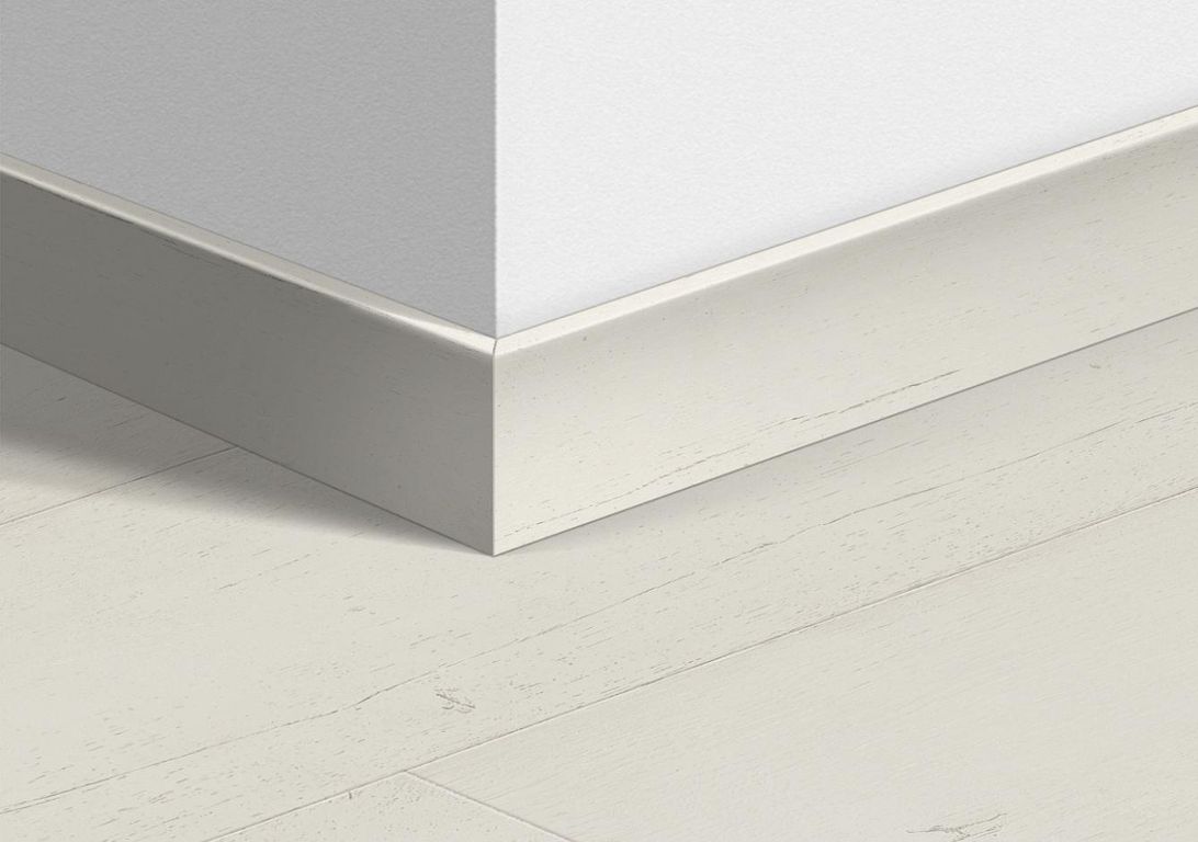 Plinthe pour sols stratifiés Quick Step, Mdf, décor Bois peint blanc, h.5.80 x L. 240.00 cm