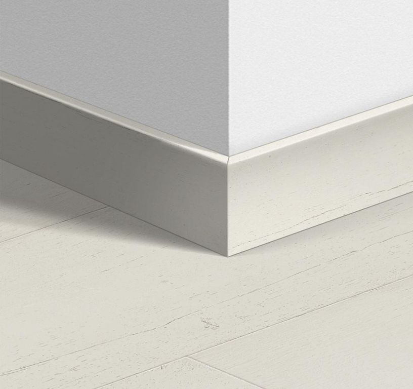 Plinthe pour sols stratifiés Quick Step, Mdf, décor Bois peint blanc, h.5.80 x L. 240.00 cm