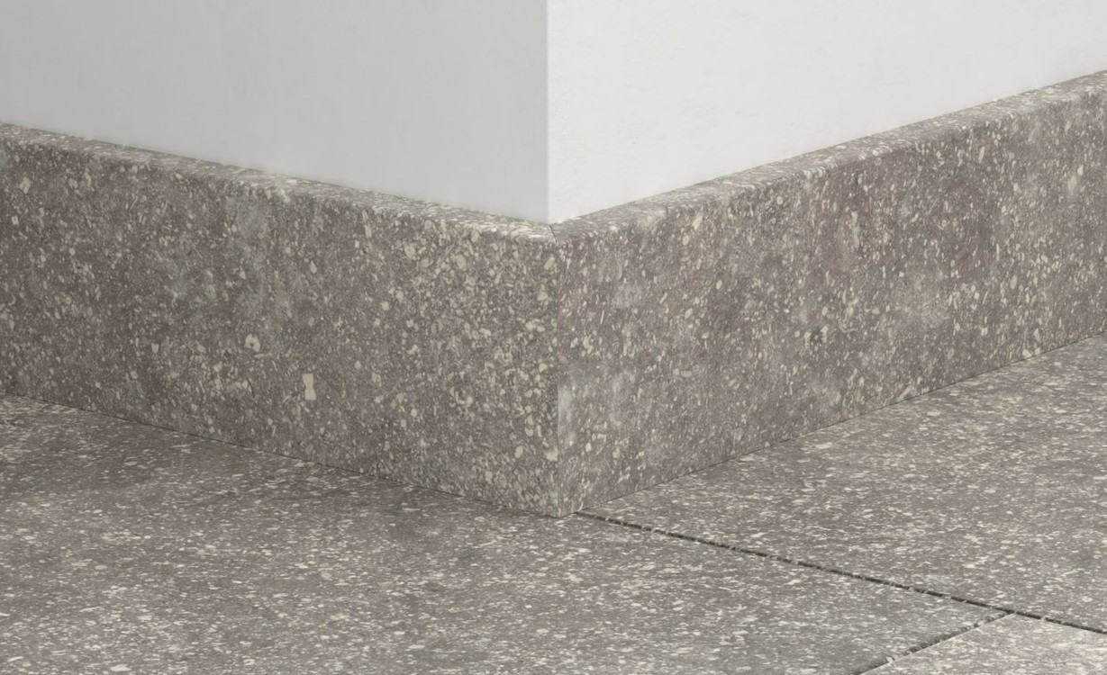 Plinthe pour sols stratifiés Quick Step, Mdf, décor Carrelage gris clair, h.5.80 x L. 240.00 cm