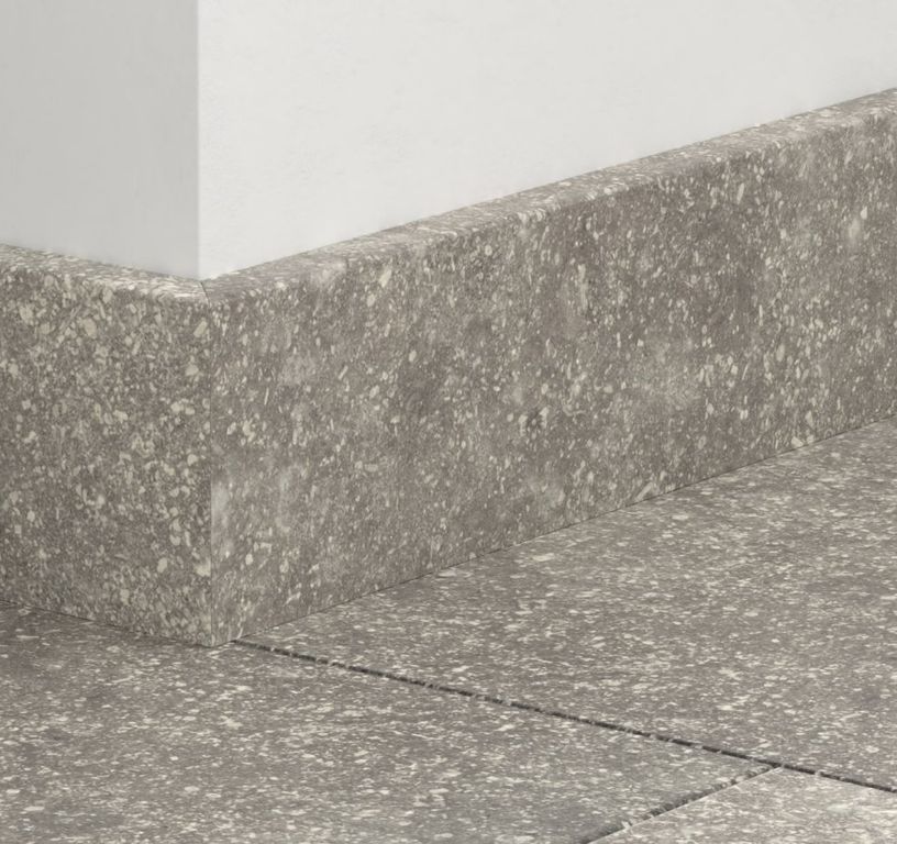 Plinthe pour sols stratifiés Quick Step, Mdf, décor Carrelage gris clair, h.5.80 x L. 240.00 cm