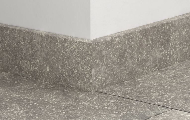 Plinthe pour sols stratifiés Quick Step, Mdf, décor Carrelage gris clair, h.5.80 x L. 240.00 cm