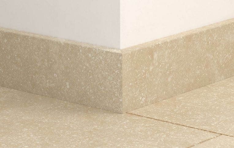 Plinthe pour sols stratifiés Quick Step, Mdf, décor Carrelage beige, h.5.80 x L. 240.00 cm