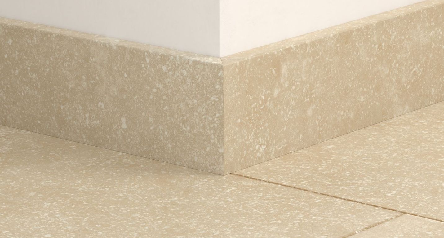 Plinthe pour sols stratifiés Quick Step, Mdf, décor Carrelage beige, h.5.80 x L. 240.00 cm
