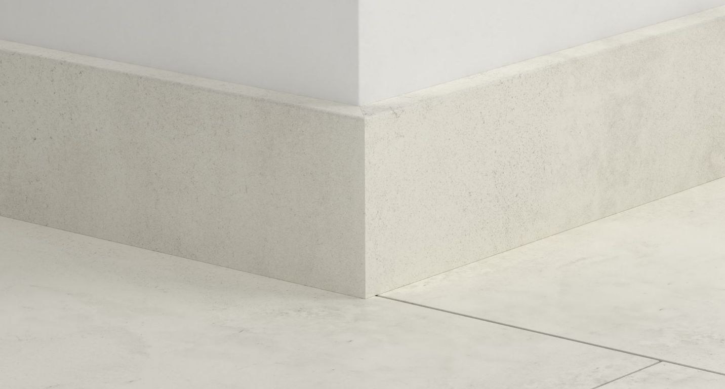 Plinthe pour sols stratifiés Quick Step, Mdf, décor Carrelage blanc, h.5.80 x L. 240.00 cm