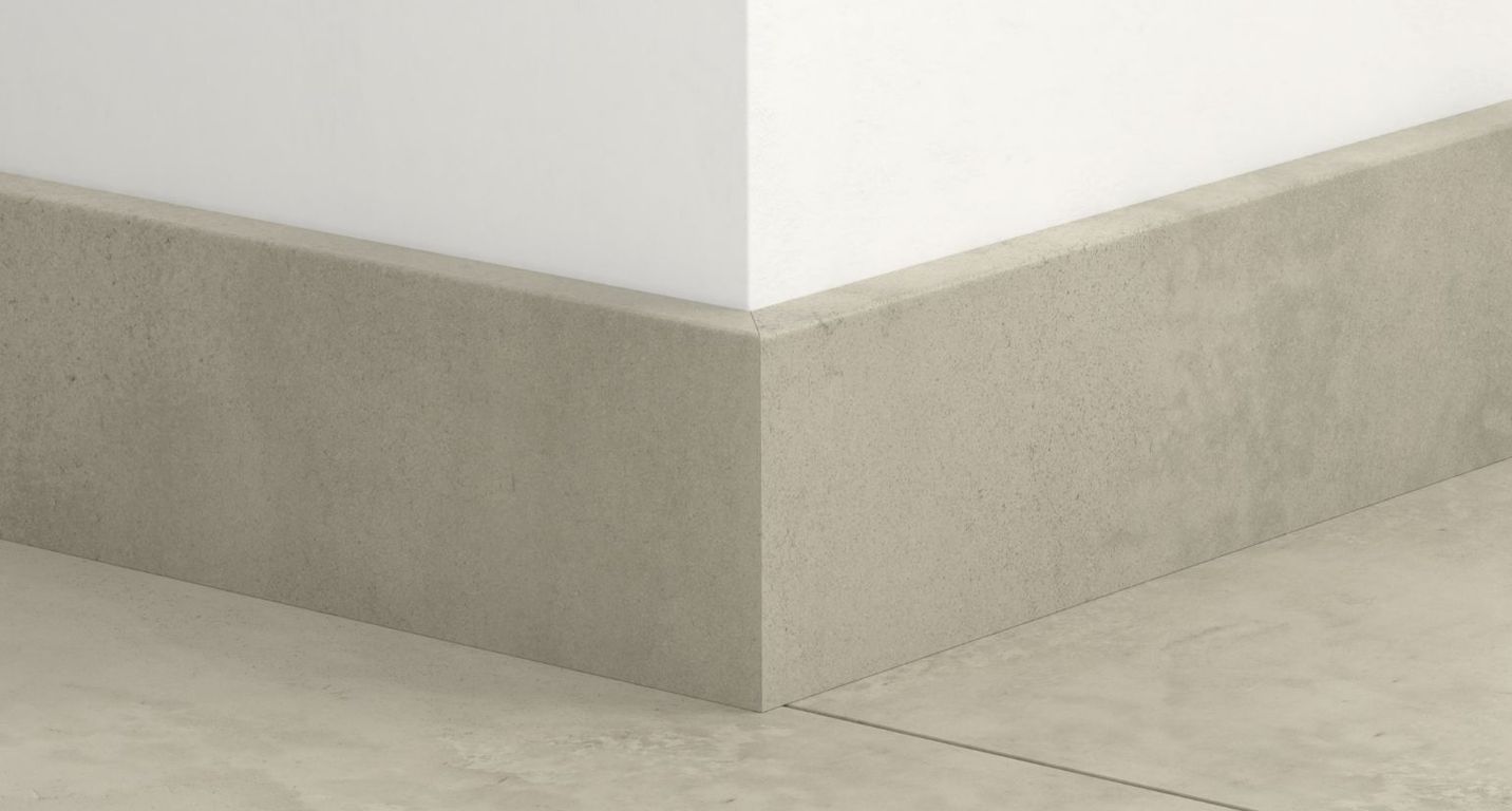 Plinthe pour sols stratifiés Quick Step, Mdf, décor Béton gris, h.5.80 x L. 240.00 cm