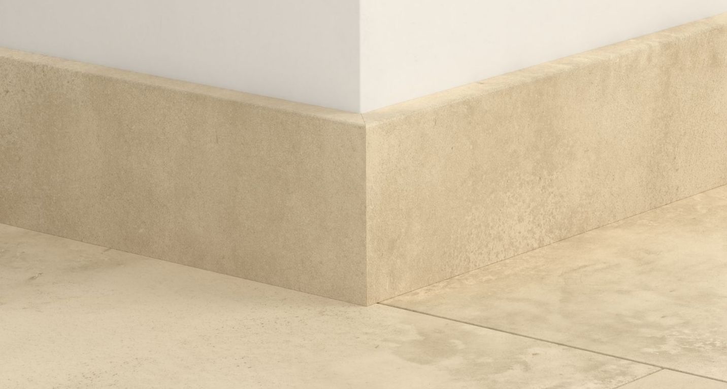 Plinthe pour sols stratifiés Quick Step, Mdf, décor Carrelage beige, h.5.80 x L. 240.00 cm