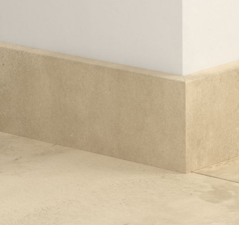 Plinthe pour sols stratifiés Quick Step, Mdf, décor Carrelage beige, h.5.80 x L. 240.00 cm