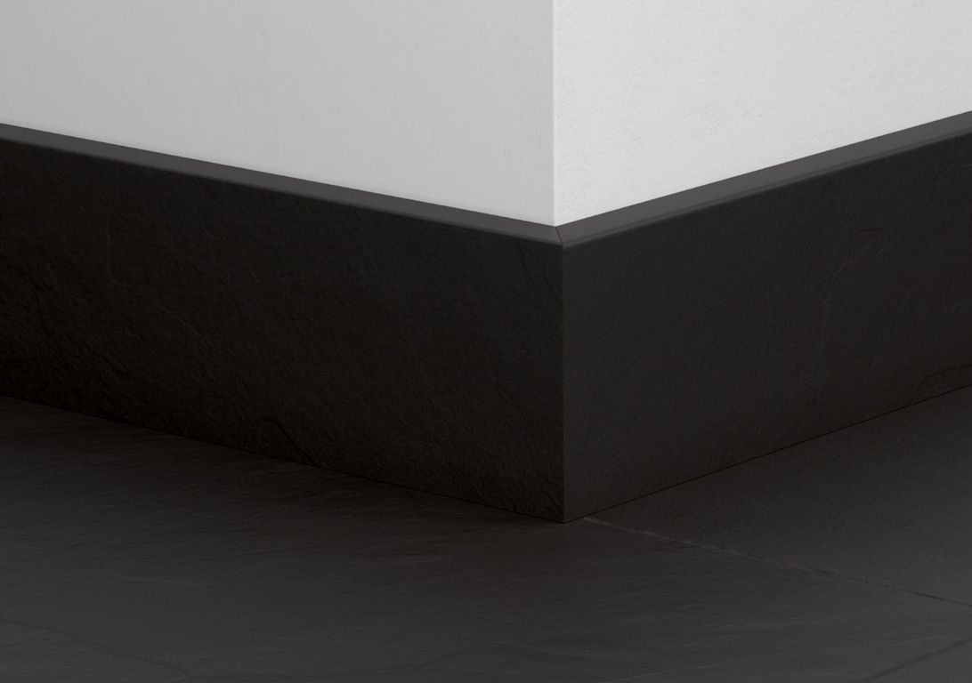 Plinthe pour sols stratifiés Quick Step, Mdf, décor Carrelage noir, h.5.80 x L. 240.00 cm