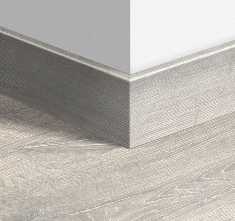 Plinthe  Quick Step, Mdf, décor Bois vieilli patiné blanc, h.7.70 x L. 240.00 cm