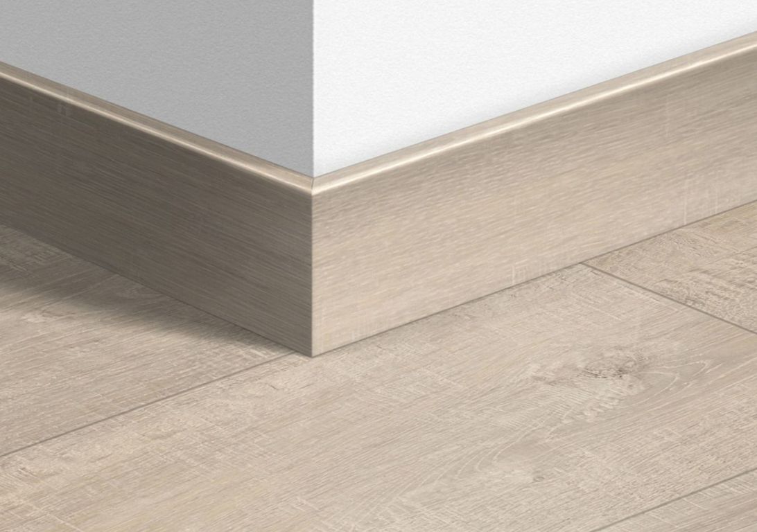Plinthe  Quick Step, Mdf, décor Bois  raboté beige, h.7.70 x L. 240.00 cm