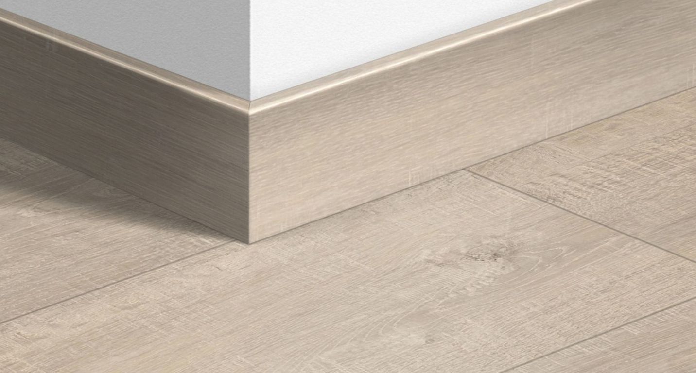 Plinthe  Quick Step, Mdf, décor Bois  raboté beige, h.7.70 x L. 240.00 cm
