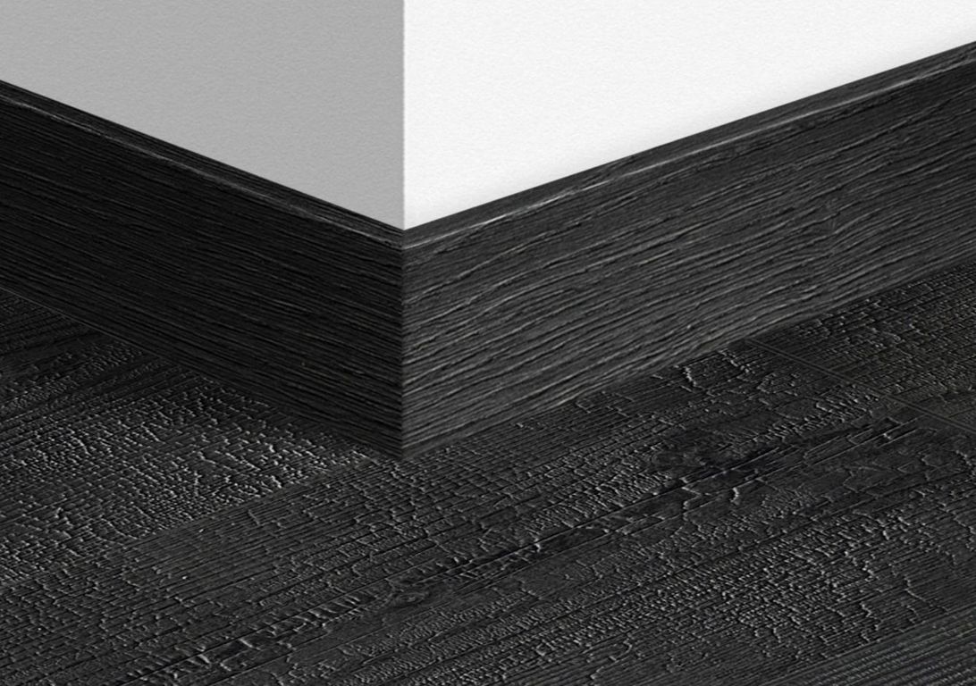 Plinthe  Quick Step, Mdf, décor Bois planches brûlé, h.7.70 x L. 240.00 cm