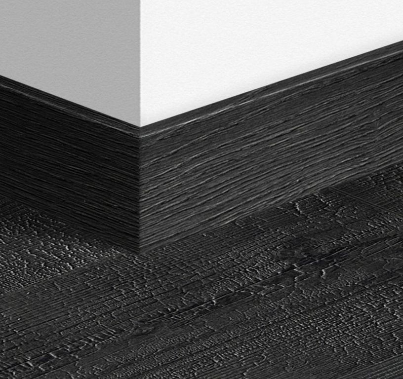 Plinthe  Quick Step, Mdf, décor Bois planches brûlé, h.7.70 x L. 240.00 cm