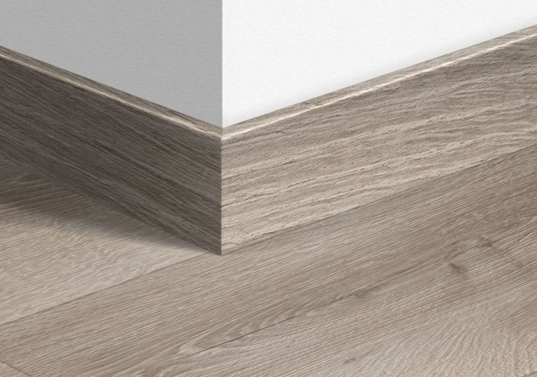 Plinthe  Quick Step, Mdf, décor Bois désert gris brossé, h.7.70 x L. 240.00 cm