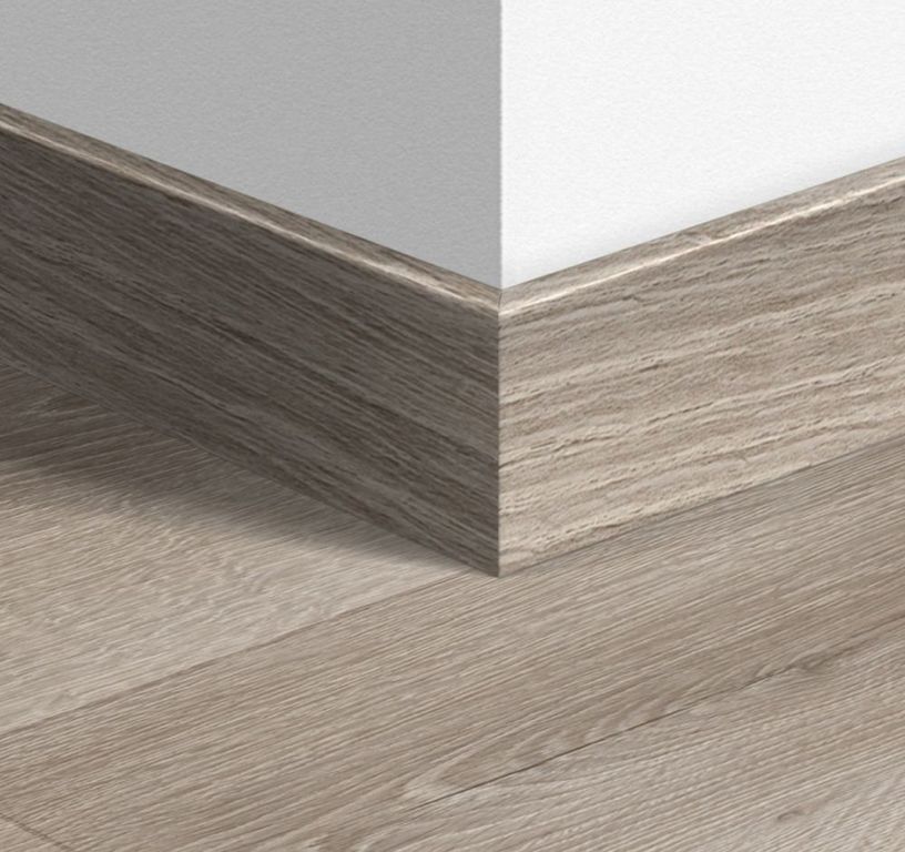 Plinthe  Quick Step, Mdf, décor Bois désert gris brossé, h.7.70 x L. 240.00 cm