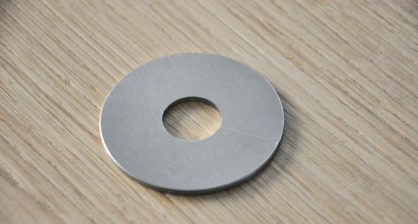 Lot de 2 rosaces, aluminium, diamètre 22 mm