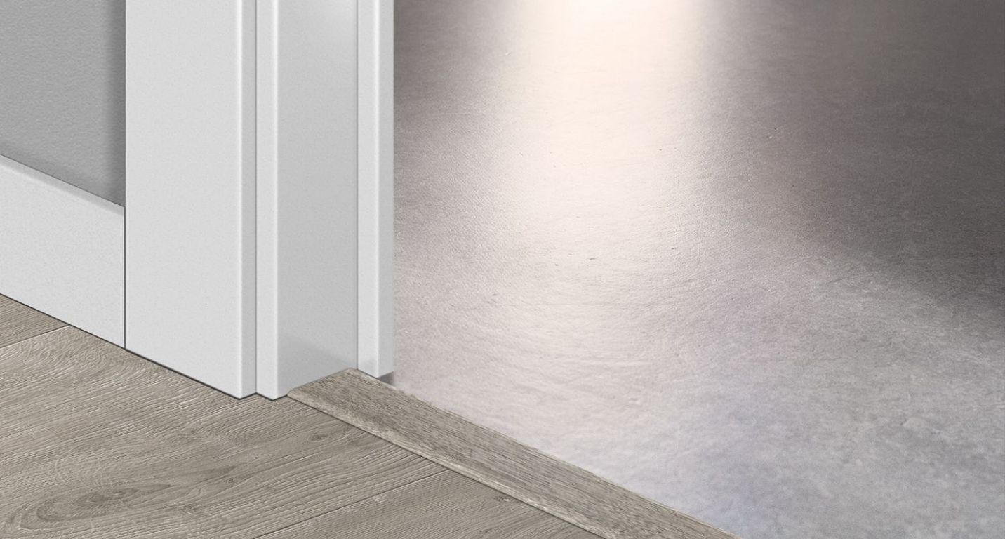 Profilé multi fonction INCIZO STRATIFIE Quick Step, mdf, décor gris brossé, l.4.80 x L. 215.00 cm