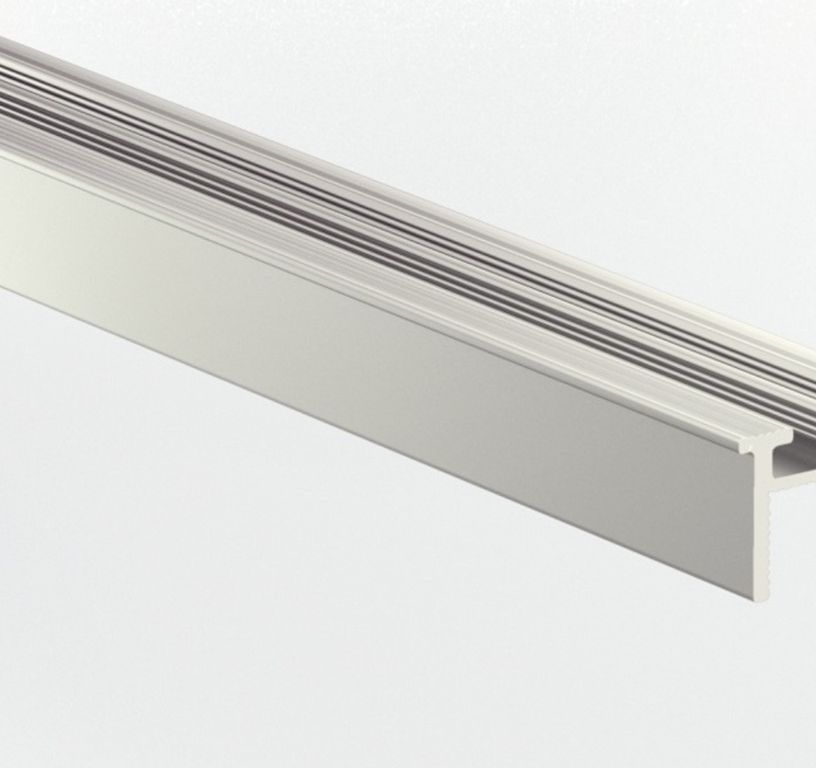 Base pour nez de marche Quick Step Aluminium à visser invisible, pour lames vinyle, l 5.40x L. 215.00 cm