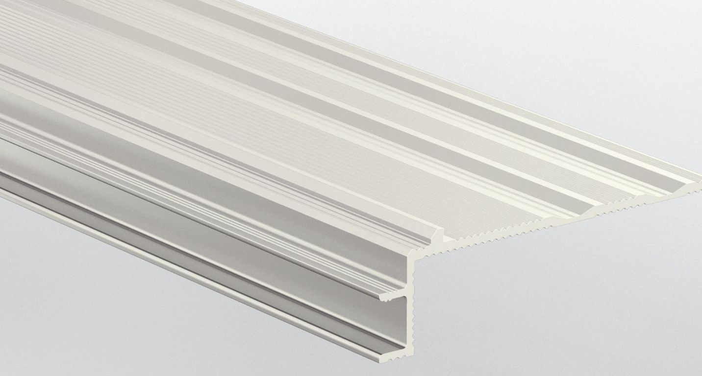 Base pour nez de marche Quick Step Aluminium à visser invisible, pour parquet , l 7.00x L. 215.00 cm