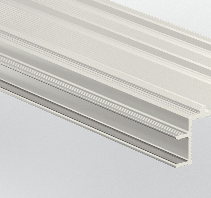 Base pour nez de marche Quick Step Aluminium à visser invisible, pour parquet , l 7.00x L. 215.00 cm