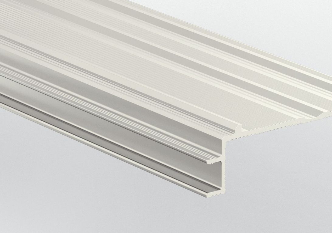 Base pour nez de marche Quick Step Aluminium à visser invisible, Majestic , l 7.10x L. 215.00 cm