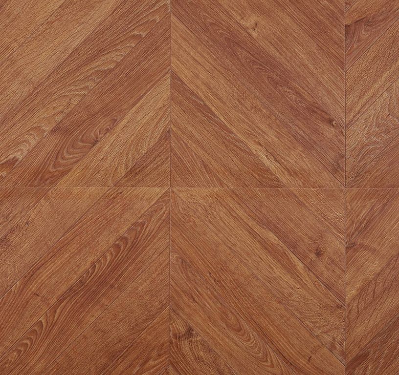 Sol stratifié IMPRESSIVE PATTERNS Quick Step, aspect Marqueterie chevron brun, dalle 39.60 x 120.00 cm