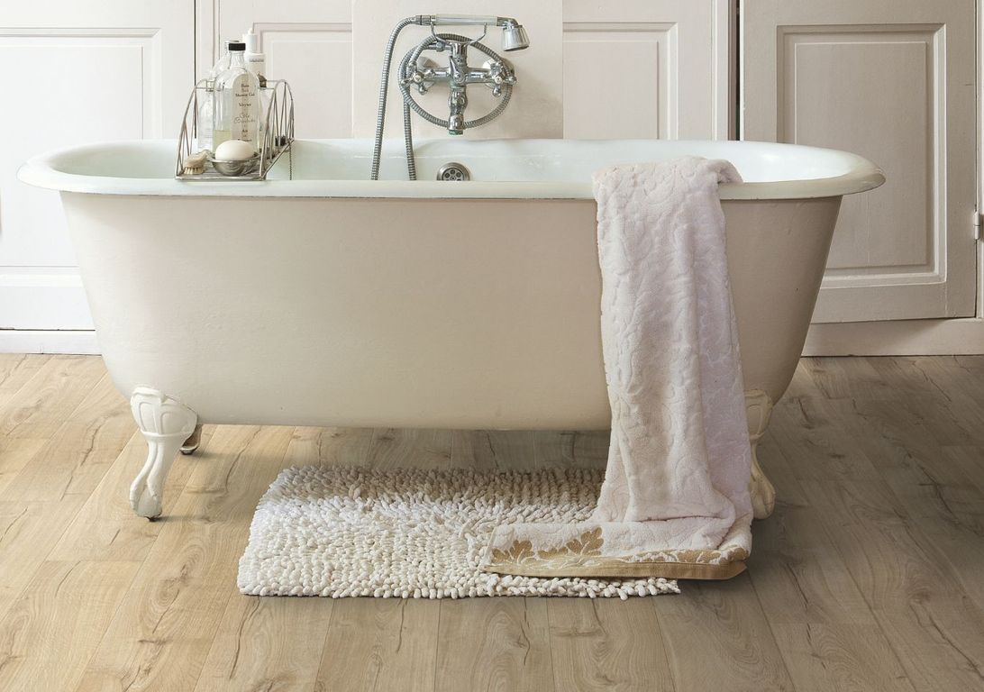 Sol stratifié IMPRESSIVE Quick Step, aspect Bois naturel beige, lame 19.00 x 138.00 cm