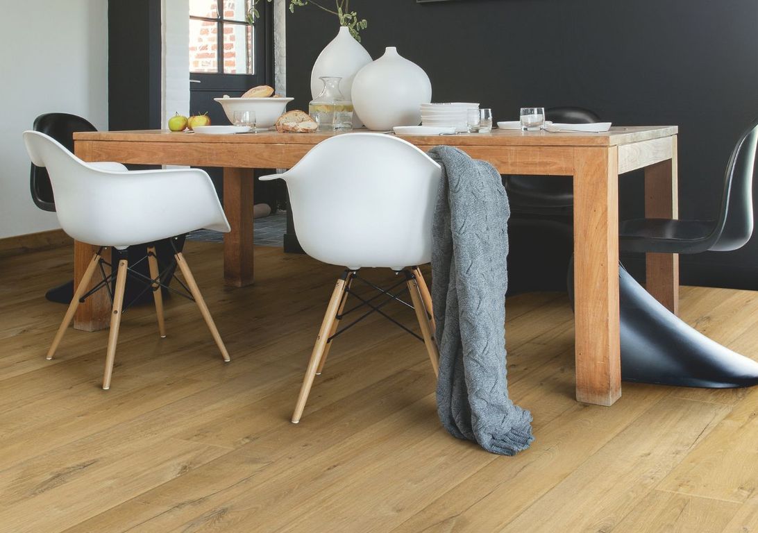 Sol stratifié IMPRESSIVE Quick Step, aspect Bois naturel, lame 19.00 x 138.00 cm