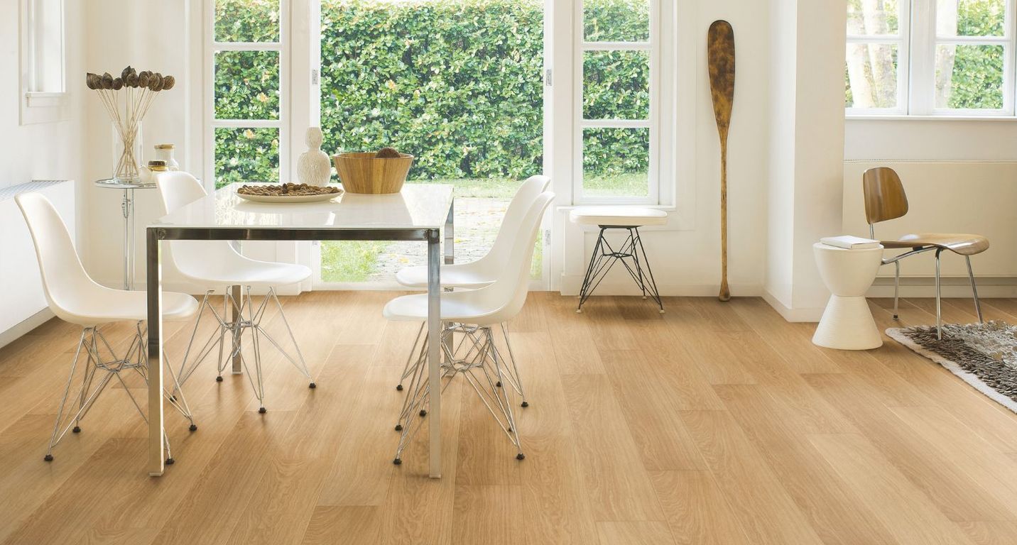 Sol stratifié IMPRESSIVE Quick Step, aspect Bois miel, lame 19.00 x 138.00 cm