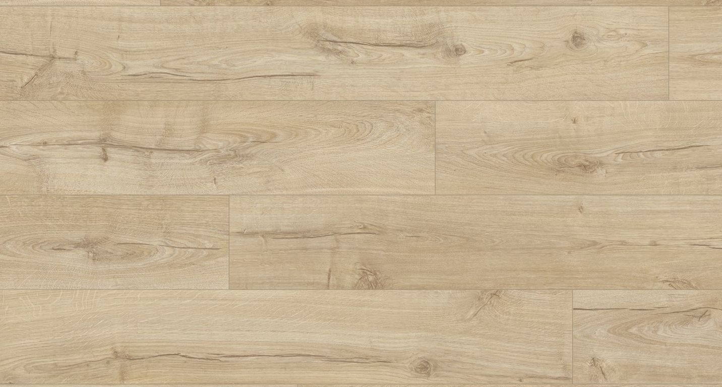 Sol stratifié IMPRESSIVE ULTRA Quick Step, aspect Bois naturel beige, lame 19.00 x 138.00 cm