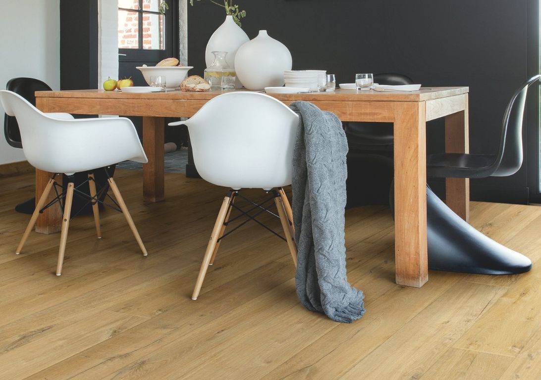 Sol stratifié IMPRESSIVE ULTRA Quick Step, aspect Bois naturel, lame 19.00 x 138.00 cm