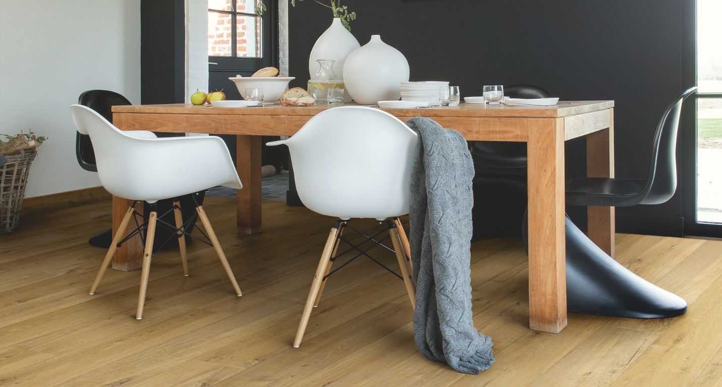 Sol stratifié IMPRESSIVE ULTRA Quick Step, aspect Bois naturel, lame 19.00 x 138.00 cm