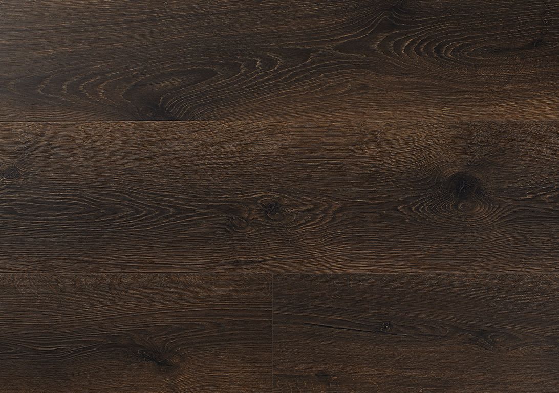 Sol stratifié MAJESTIC Quick Step, aspect Bois chêne désert marron foncé brossé, lame 24.00 x 205.00 cm