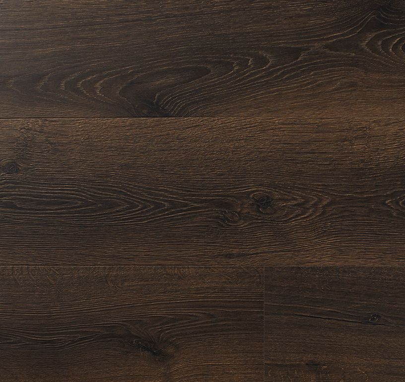 Sol stratifié MAJESTIC Quick Step, aspect Bois chêne désert marron foncé brossé, lame 24.00 x 205.00 cm