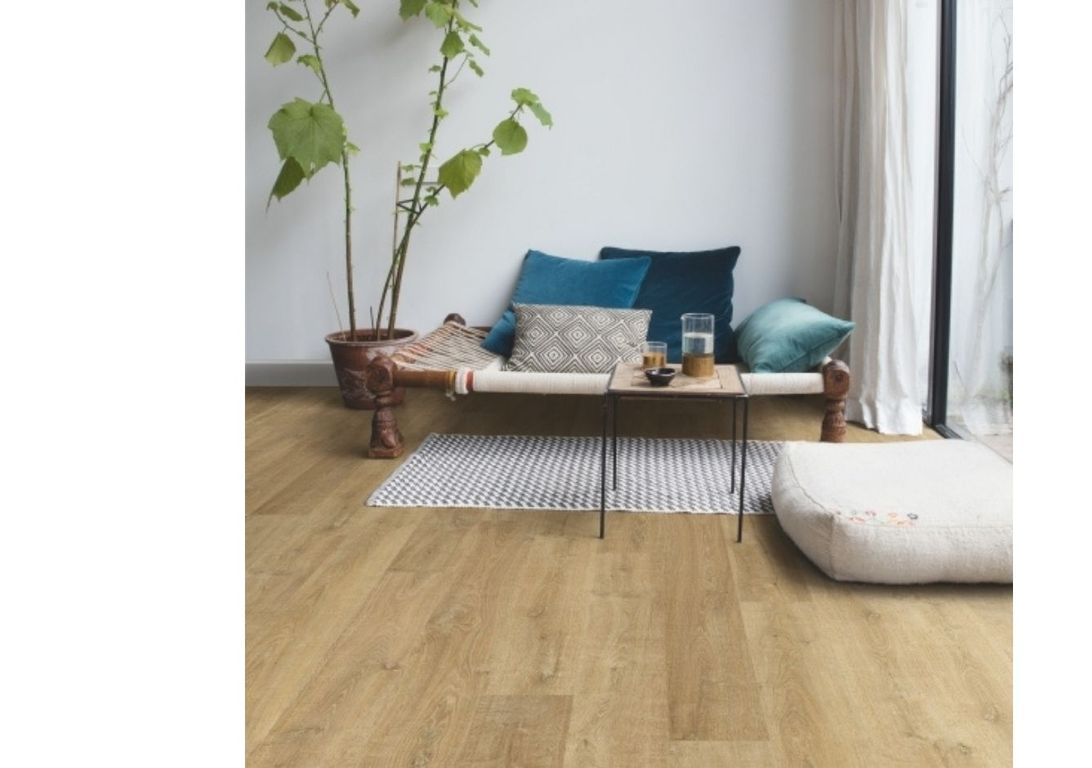 Sol stratifié ELIGNA HYDRO Quick Step, aspect Bois naturel, lame 15.60 x 138.00 cm