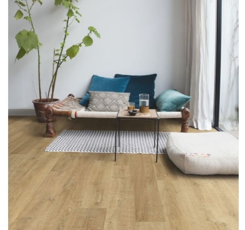 Sol stratifié ELIGNA HYDRO Quick Step, aspect Bois naturel, lame 15.60 x 138.00 cm