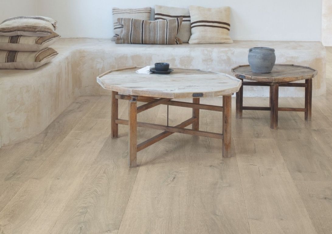 Sol stratifié CAPTURE Quick Step, aspect Bois patiné brun, lame 21.20 x 138.00 cm