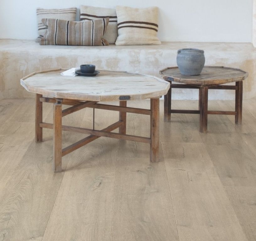 Sol stratifié CAPTURE Quick Step, aspect Bois patiné brun, lame 21.20 x 138.00 cm