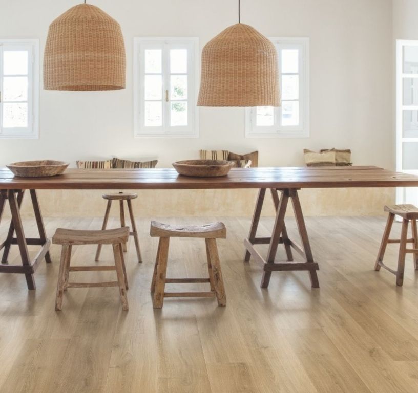 Sol stratifié CAPTURE Quick Step, aspect Bois nature brossé chaud, lame 21.20 x 138.00 cm